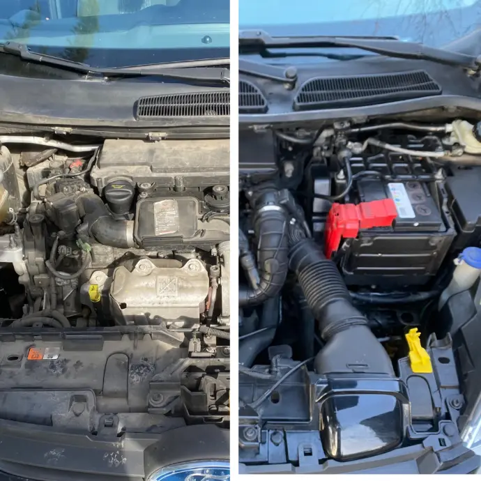 avant apres nettoyage moteur
